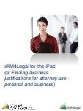 xRM4Legal for the iPad