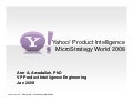 Yahoo Microstrategy 2008