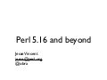 Perl 5.16 and beyond