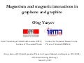 Magnetism and magnetic interactions in graphene and graphite