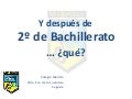 Y después de 2º de Bachillerato qué