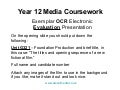 Media Studies Coursework Evaluation Student Guide