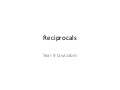 Qwizdom  - Year9reciprocals