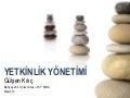 Yetkinlik Yönetimi Üzerine Model Önerisi