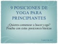9 Posiciones de yoga para principiantes