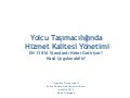 Yolcu Taşımacılığında Hizmet Kalitesi Yönetimi