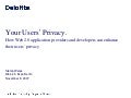 Your User&rsquo;s Privacy