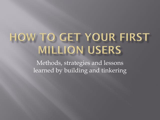 Viral Marketing: Learn How to Get Your First Million Users