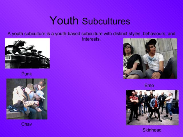 Youth Subcultures Free Essays - StudyMode com
