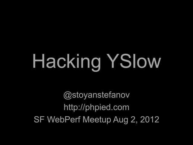 YSlow hacking