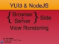 YUI3 & NodeJS View Rendering in JavaScript on Client or Server