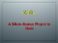 Zafen Microfinancing for Haiti