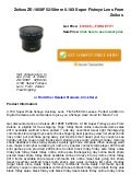 $$$ Zeikos ze 1858 f 5258mm 0.18x super fisheye lens from zeikos  on sales