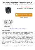 $$$ Zeiss 50mm f2.0 makro planar zf manual focus macro lens for the nikon f ai s bayonet slr system. from zeiss  on sales
