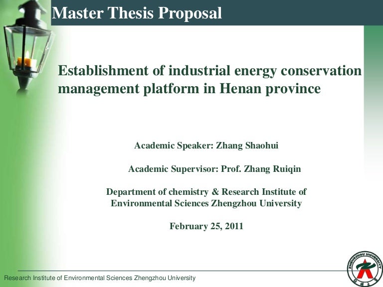 Master's thesis defense presentation outline