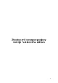 Zhodnocení koncepce podpory rozvoje NNO sektoru