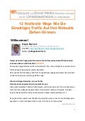 ZwöLf Wege Wie Sie Besucher Auf Ihre Webseite Ziehen
