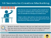 10 Steps to Creative Marketing