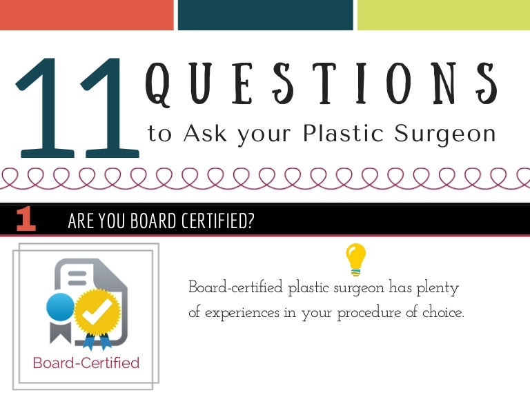Infographic 11 Questions to Ask your Plastic Surgeon