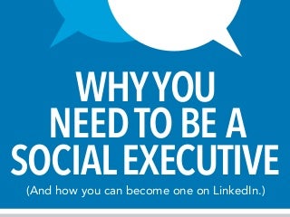 Why You Need to be a Social Executive