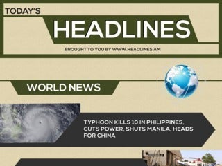 Today's World News Headlines