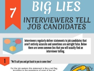 5 BIG lies Interviewers tell job candidates