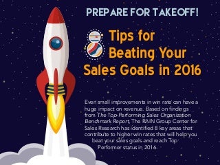 8 Tips for Beating Your Sales Goals in 2016