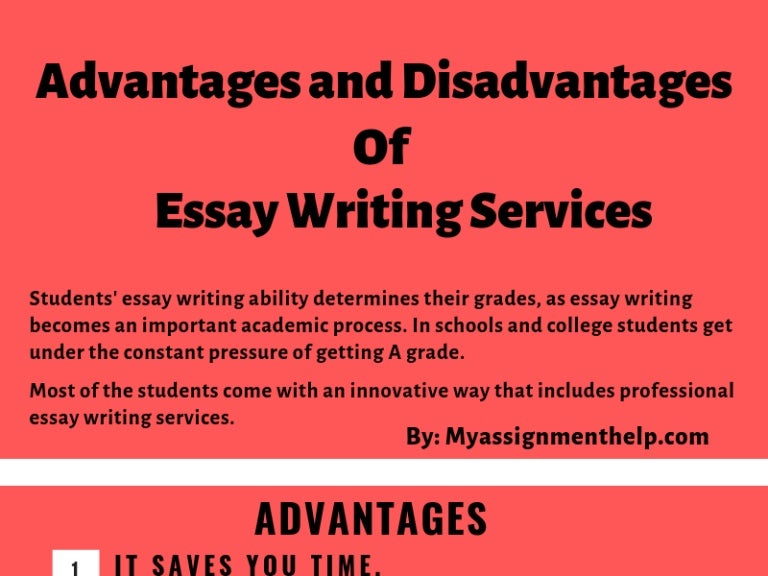 Advantages and Disadvantages of Essay Writing Services Infographic