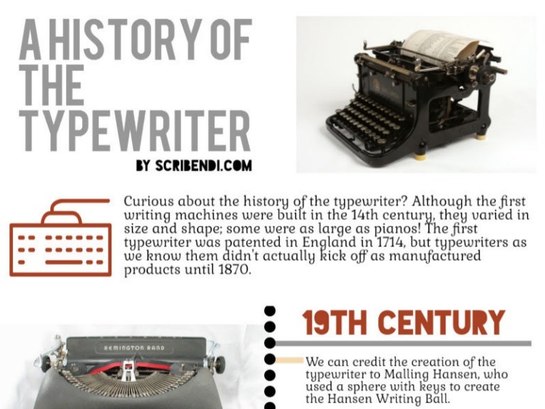 A History of the Typewriter