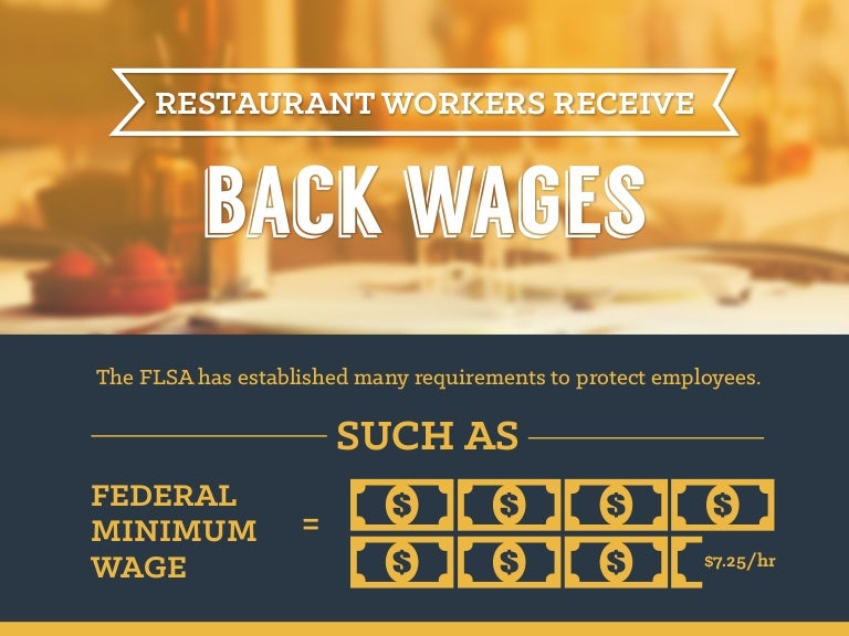 Back wages for restaurant workers