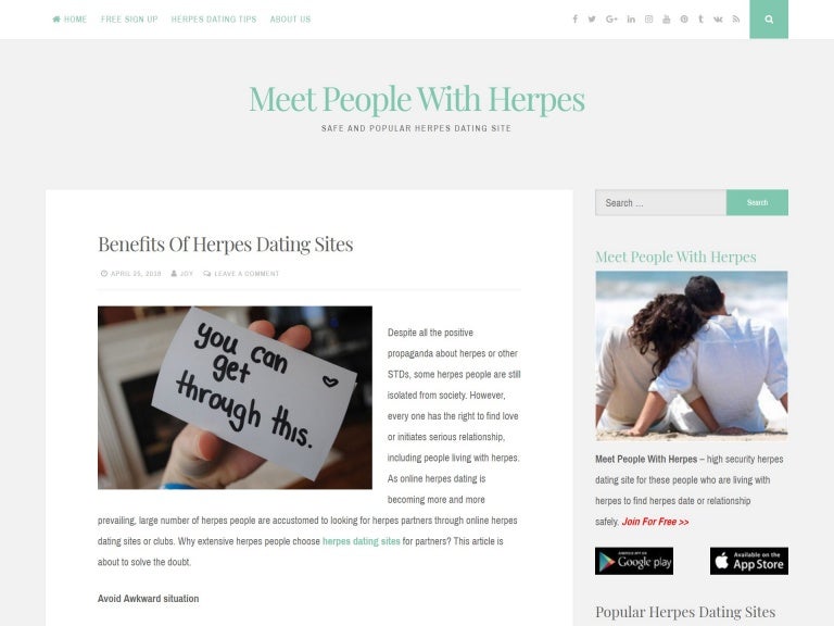 dating website herpes