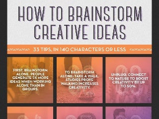 33 Brainstorming Tips, in 140 characters or less