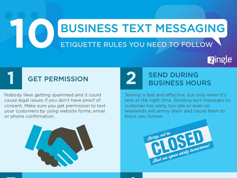 Business Text Messaging Etiquette Infographic