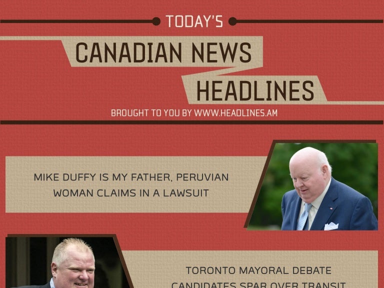 CANADIAN NEWS HEADLINES July 16, 2014