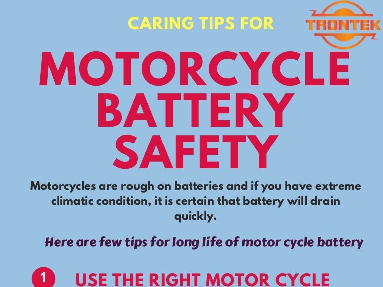Caring tips for motorcycle battery safety