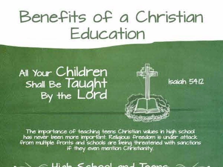 Benefits Of A Christian Education Infographic
