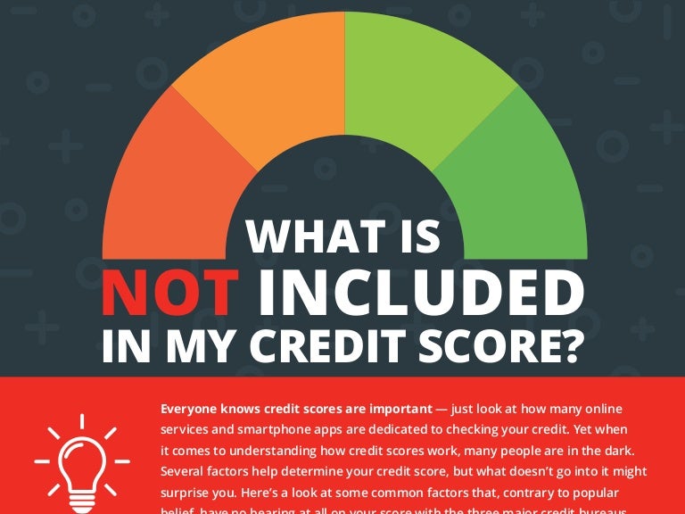 What Is Not Included In My Credit Score