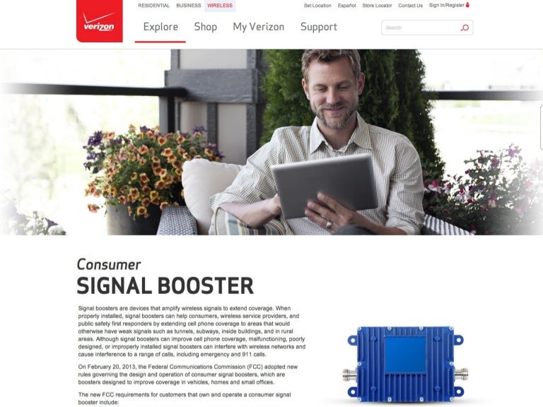 Consumer Signal Booster Registration Verizon Wireless