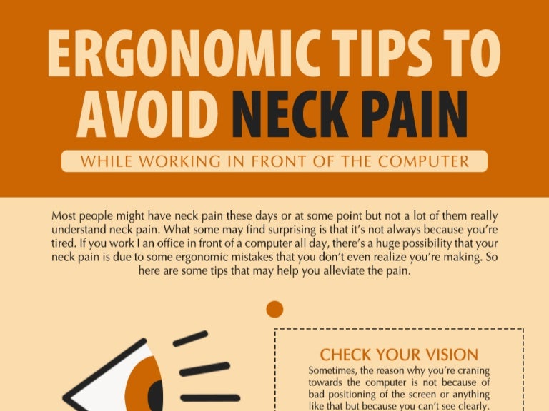 Ergonomic Tips To Avoid Neck Pain While Working In Front Of The Compu…