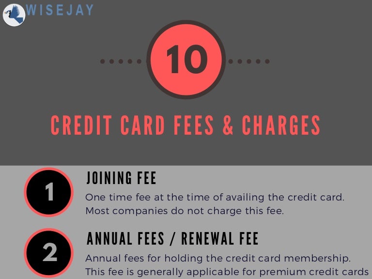 Credit Card Fees And Charges