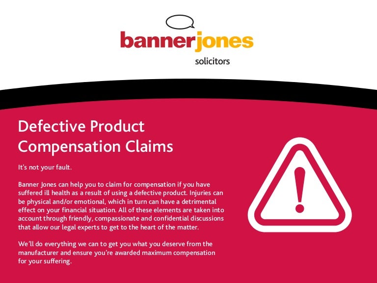 Personal Injury Defective Products