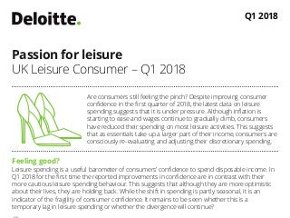 Passion for leisure: UK Leisure Consumer – Q1 2018
