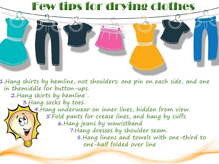 Designer.line few tips for drying clothes