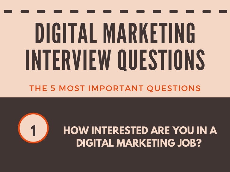Digital marketing interview questions Infographic by  Marketing A…