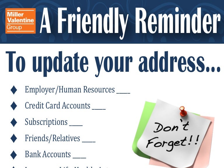 Update Your Address Reminder