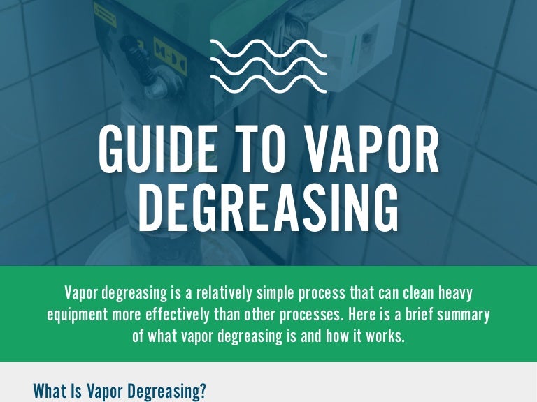 Vapor Degreasing Guide