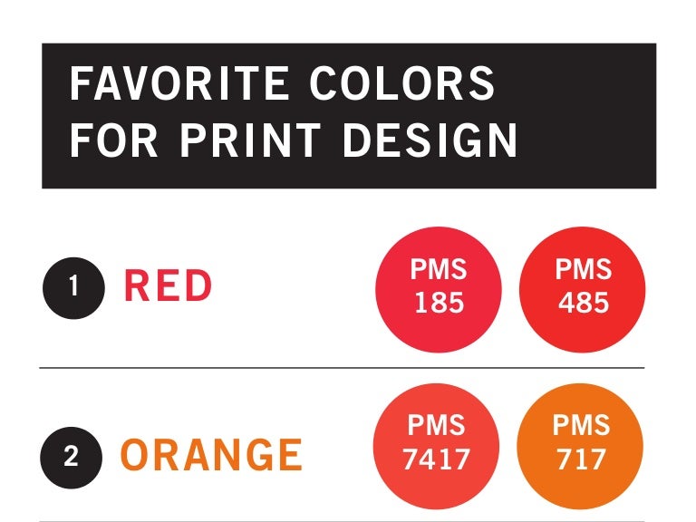 Top 10 Favorite Colors for Print Design Including PMS Colors