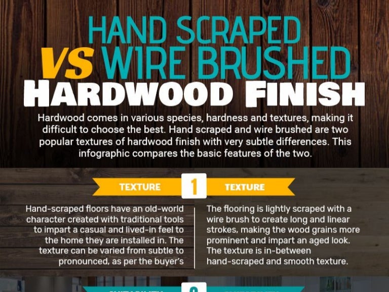 Hand scraped vs. wire brushed hardwood finishHand Scraped vs. Wire Br…