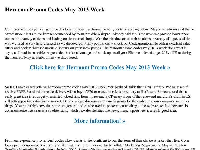 herroom promo codes may