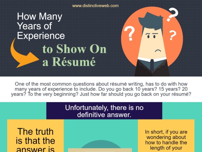 how many years of experience on a resume